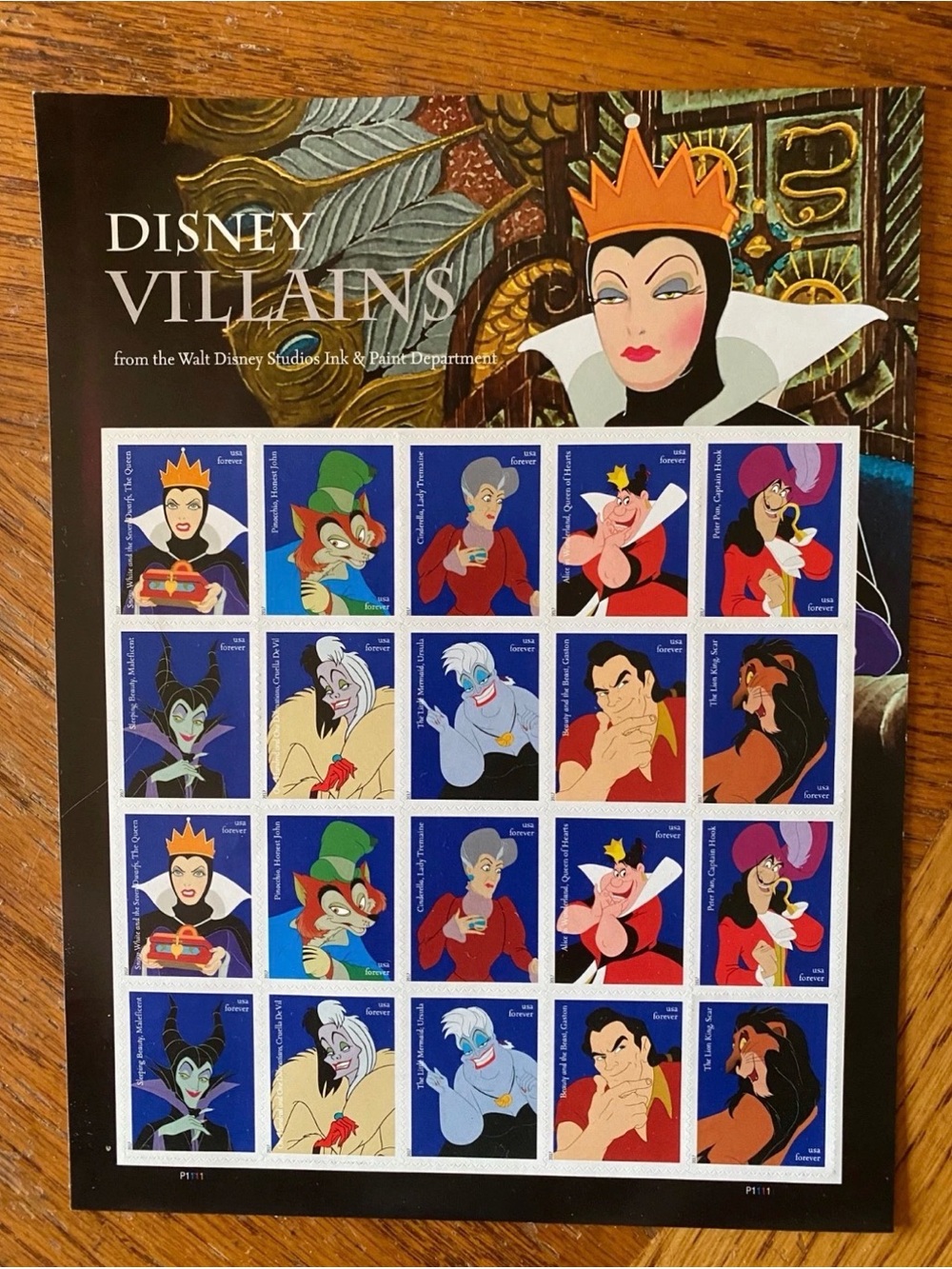100pcsDisney Villains Decorative Wall Art - Blue, Red, Black, Cream